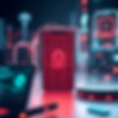 The Future of Mobile Privacy Technology Futuristic depiction of mobile privacy evolution