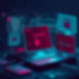 Visual representation of dark web account creation