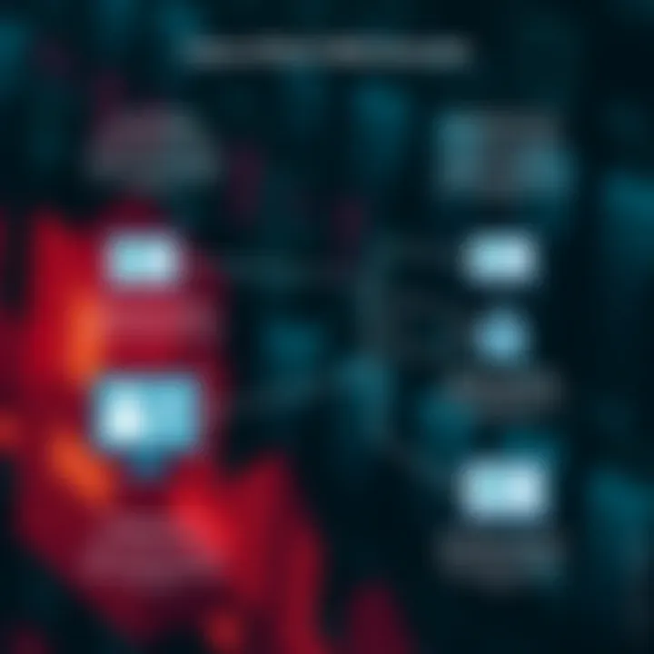 Use Cases of Dark Web Accounts Diagram illustrating use cases for dark web accounts