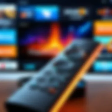 A vibrant representation of the Discovery Channel logo integrated with Firestick.