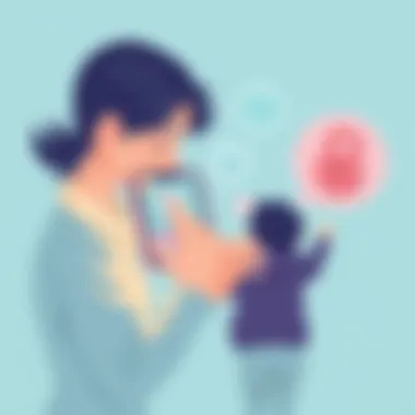 Conceptual image illustrating privacy concerns in digital parenting.