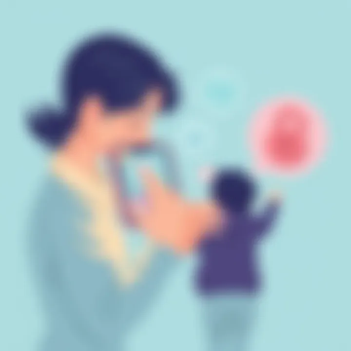 Conceptual image illustrating privacy concerns in digital parenting.