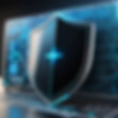Shielding Against Cyber Threats with Free Solutions A shield symbolizing protection against cyber threats