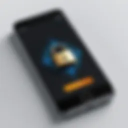 Illustration of a locked smartphone symbolizing enhanced security