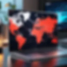 A visual representation of a VPN connecting to different Netflix libraries