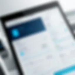 A digital interface showcasing secure fax services with encryption symbols