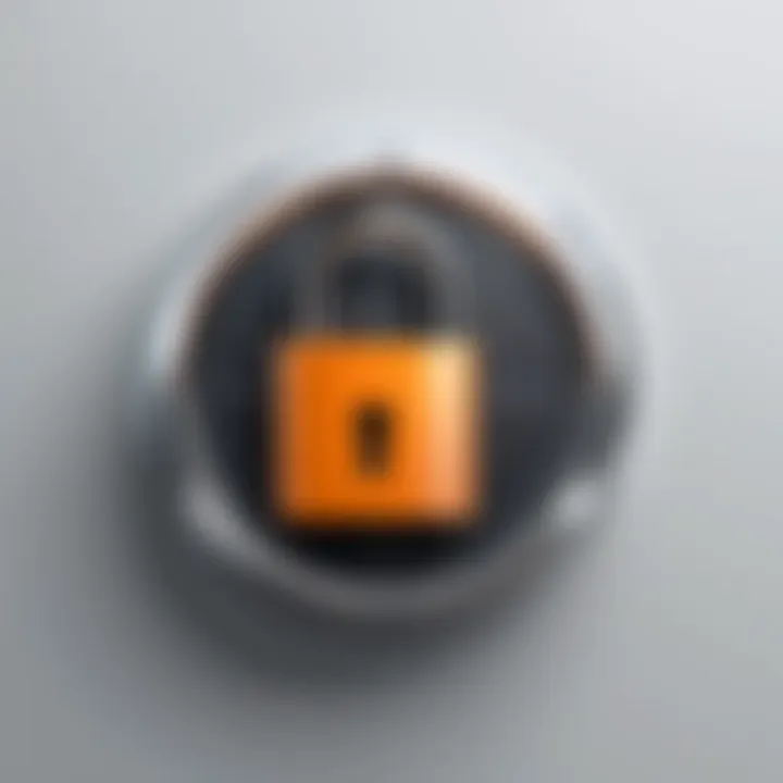 A lock symbolizing privacy protection