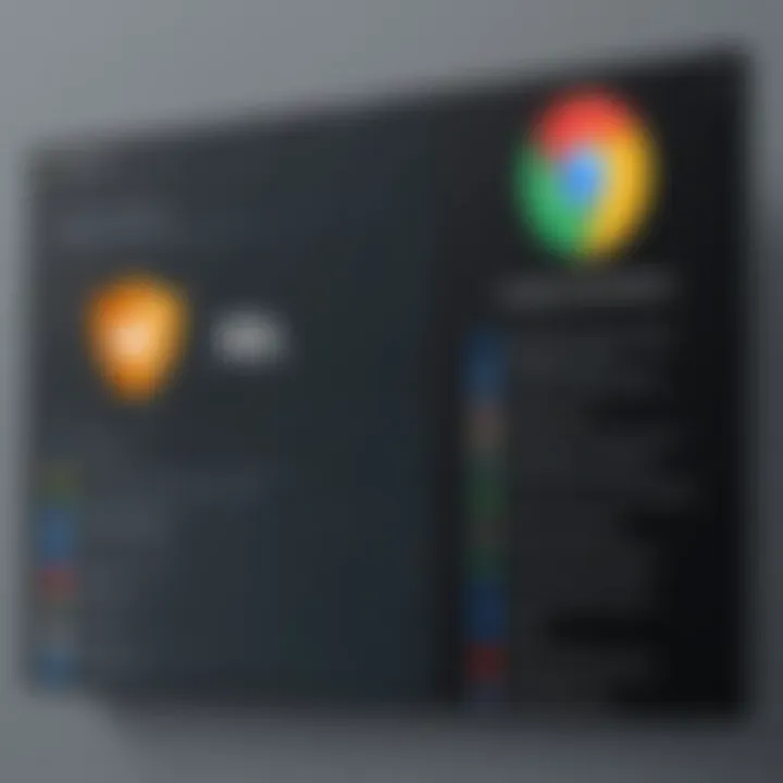 Comparison chart showing features of popular VPN Chrome extensions