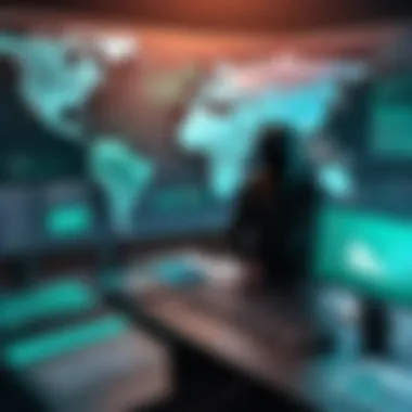 Evolving Cybersecurity Landscape with Kaspersky's Pricing Dynamic visualization of evolving cybersecurity landscape with Kaspersky's pricing at the center