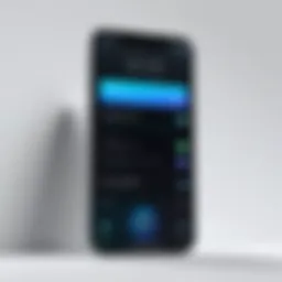 Illustration of secure iOS interface showcasing mobile security features