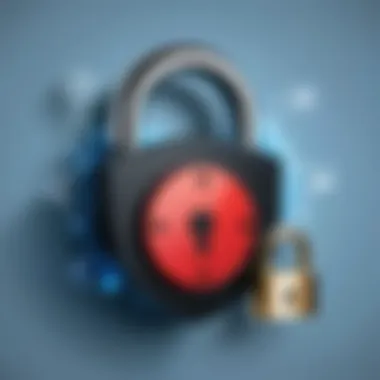 Securing Your Connection with NordVPN A secure digital connection represented by a locked padlock and network nodes