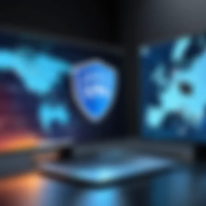 Visual representation of VPN security protocols