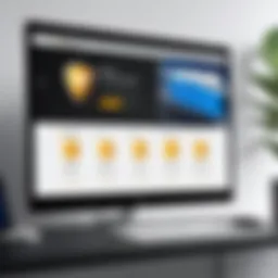 Screenshot of the Norton Antivirus homepage showcasing its navigation features.