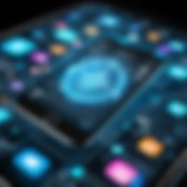 A smartphone surrounded by digital security symbols representing privacy