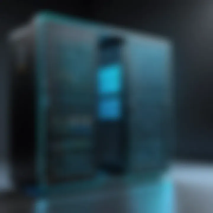 Visual representation of data encryption, illustrating security layers.