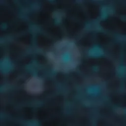 A complex network diagram representing the dark web architecture