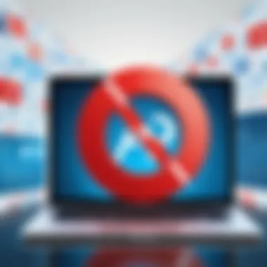 Conceptual image of digital privacy and ethical considerations in ad blocking