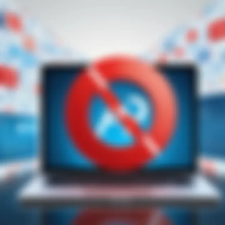 Conceptual image of digital privacy and ethical considerations in ad blocking