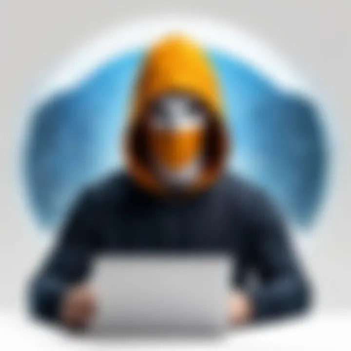 Conceptual image depicting common myths about online anonymity