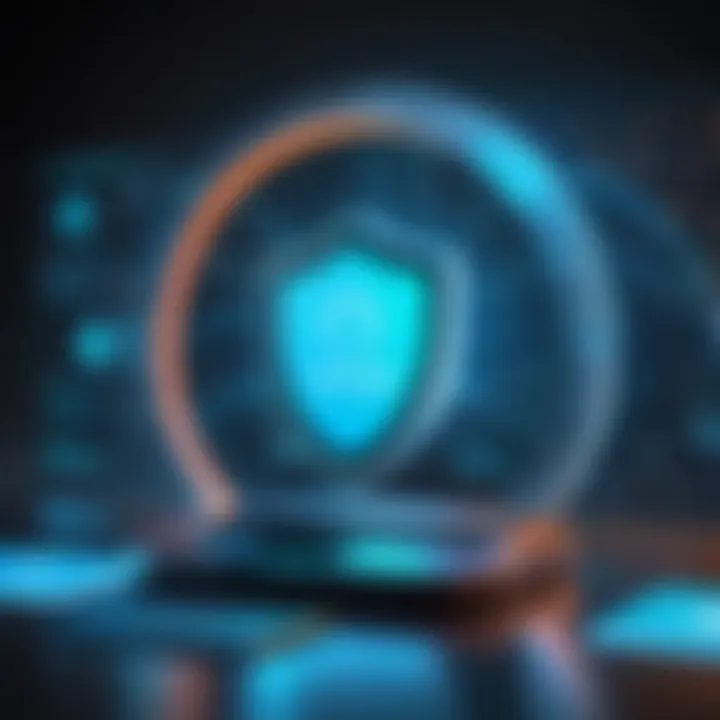 Visual representation of cybersecurity benefits of VPN