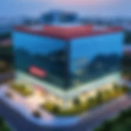 An overview of McAfee's headquarters in India showcasing its commitment to cybersecurity.
