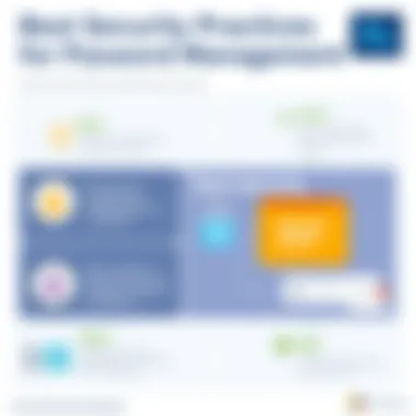 Infographic highlighting best security practices for using password managers