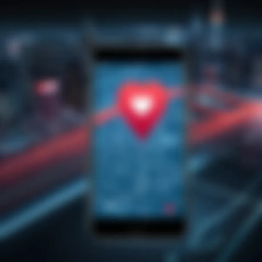 Conceptual illustration of location spoofing on dating apps