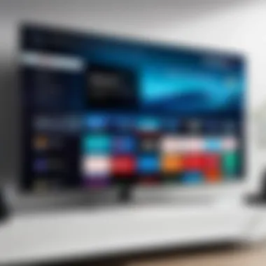 VPN Interface on Samsung Smart TV Samsung Smart TV displaying a VPN interface