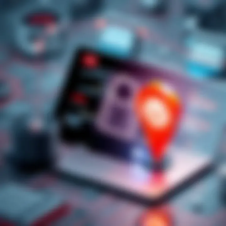 A conceptual image depicting ethical implications of VPN tracking