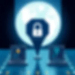 A visual representation of VPN location tracking technology