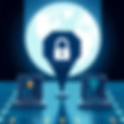 A visual representation of VPN location tracking technology