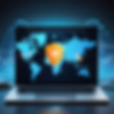 How VPNs Alter Perceived Location Visual representation of VPN technology altering location