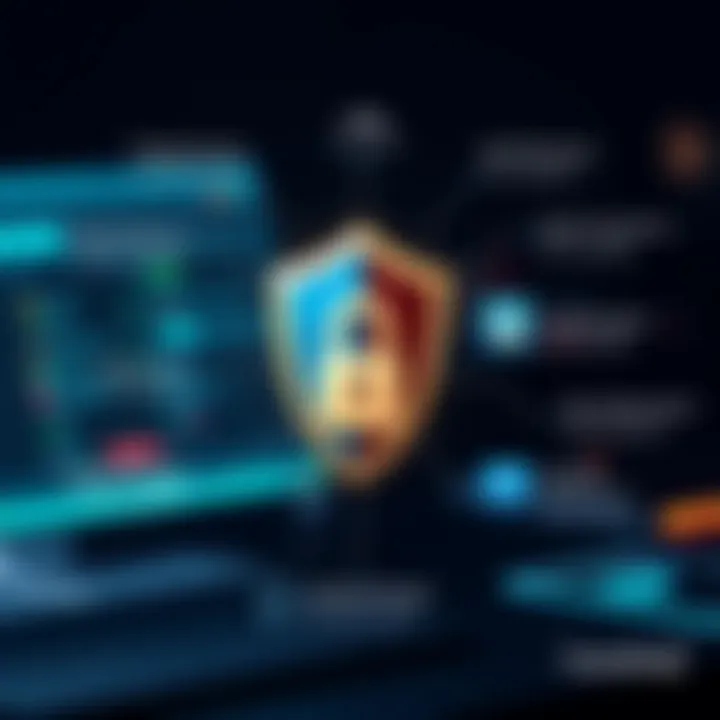 Security Features of VPNs for Gamers Graphic showcasing security features of VPNs for gamers