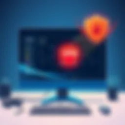 VPN interface on a PC screen enhancing gaming performance