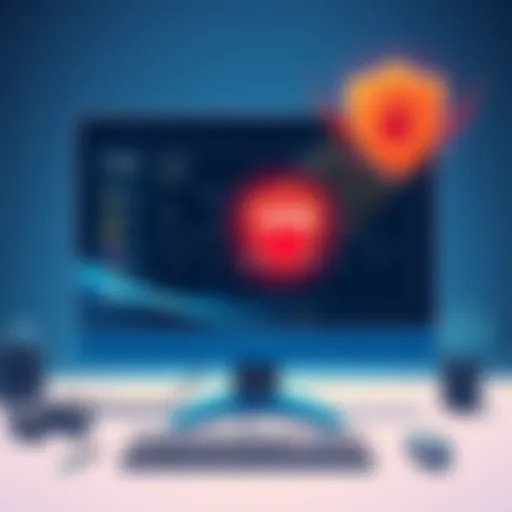 Enhancing Gaming Performance with VPN VPN interface on a PC screen enhancing gaming performance