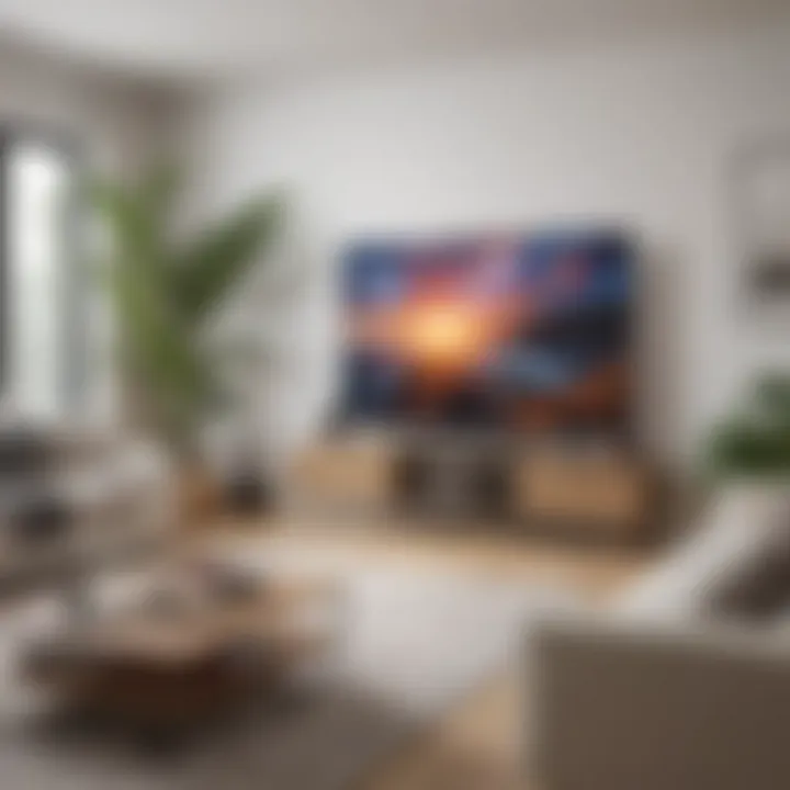 Modern TV technology in a stylish living room