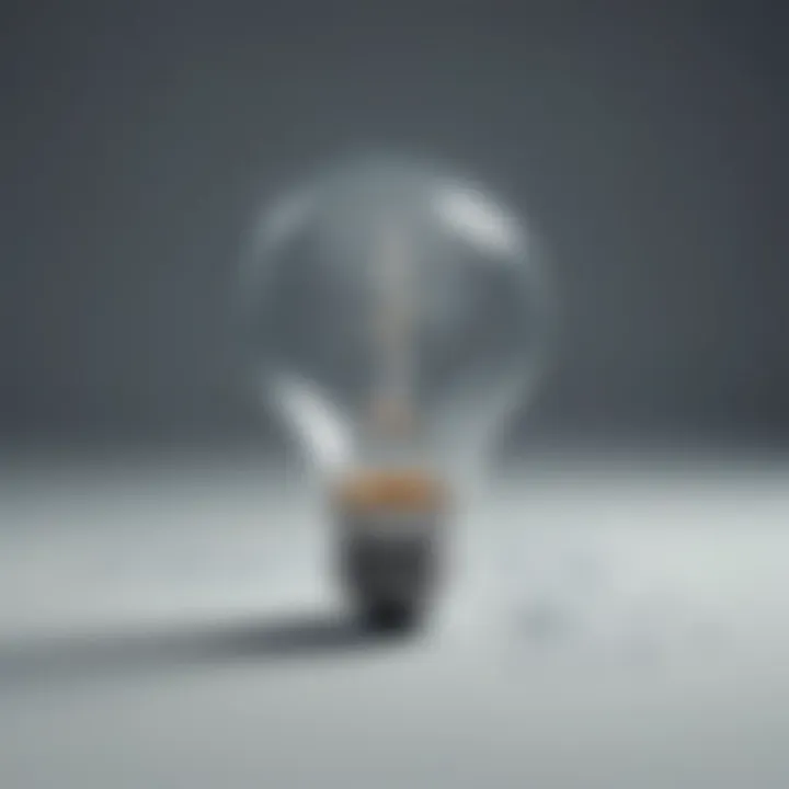 Lightbulb representing financial insights