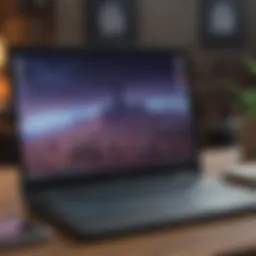 Illustration of HP laptop with Fortnite logo on screen