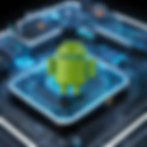 Abstract representation of secure gaming environment on Android device