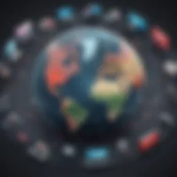 Illustration depicting global connectivity for Netflix streaming