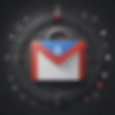 Illustration depicting secure lock symbolizing Gmail security