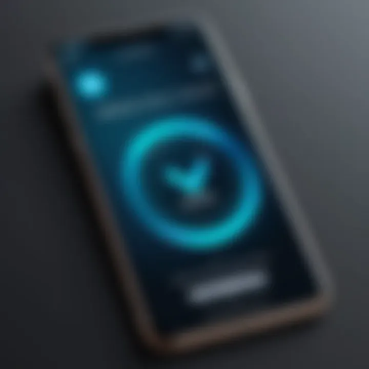 Visual representation of VPN settings in a mobile application