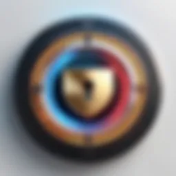 A digital lock symbolizing online security