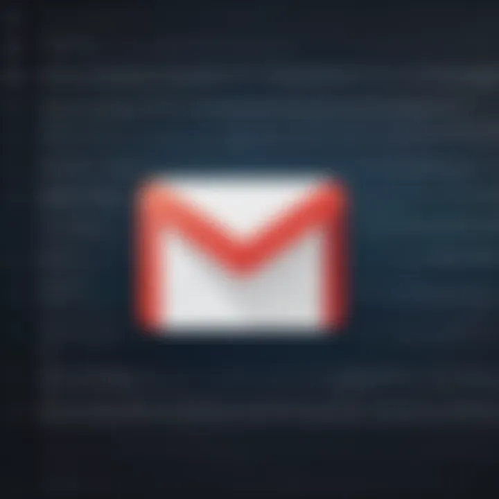 Illustration of Gmail interface with encryption settings highlighted