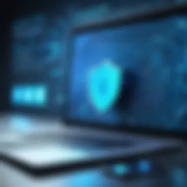 Concept of Protecting Digital Information Visual representation of digital data protection