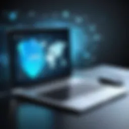 Visual representation of VPN network connections