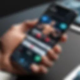 User navigating a streaming app on a smartphone