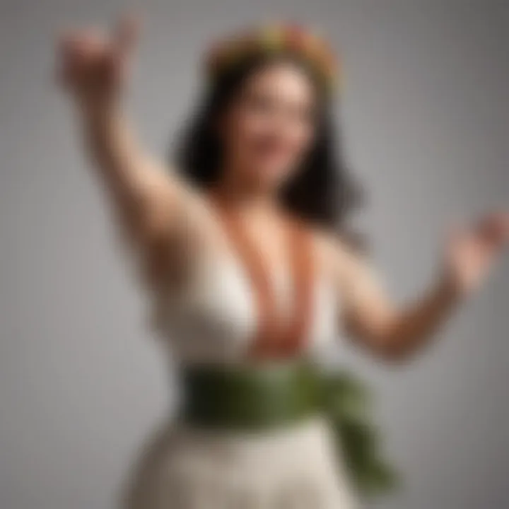 Hula Dancer's Expressive Hand Gestures