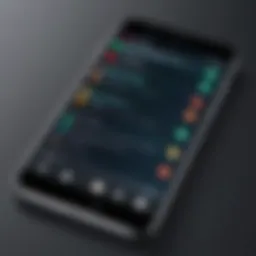 Close-up of a smartphone displaying unusual notifications