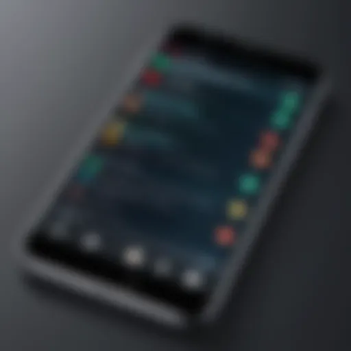 Close-up of a smartphone displaying unusual notifications